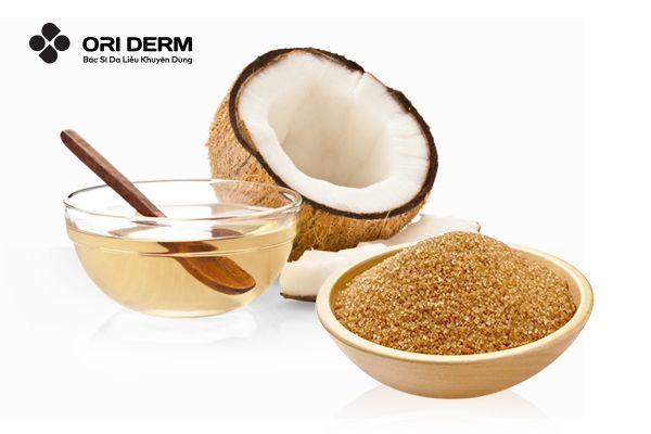 Mặt nạ đường nâu và dầu dừa dưỡng ẩm cho da khô