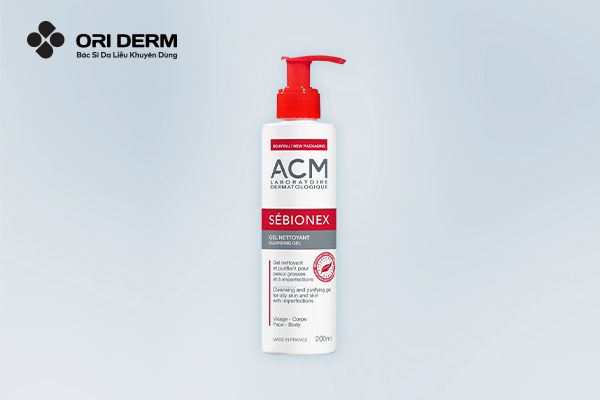 Sữa rửa mặt cho da dầu mụn ACM Sebionex Cleansing Gel 200ml