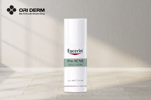 Kem dưỡng ẩm cho da nhạy cảm mụn Eucerin Matt Fluid