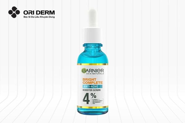Serum giảm mụn, mờ thâm cho da dầu Garnier Bright Complete Anti-Acnes Booster Serum