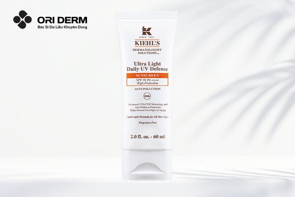Kem chống nắng cho da dầu mụn, nhạy cảm Kiehl's Ultra Light Daily UV Defense SPF50