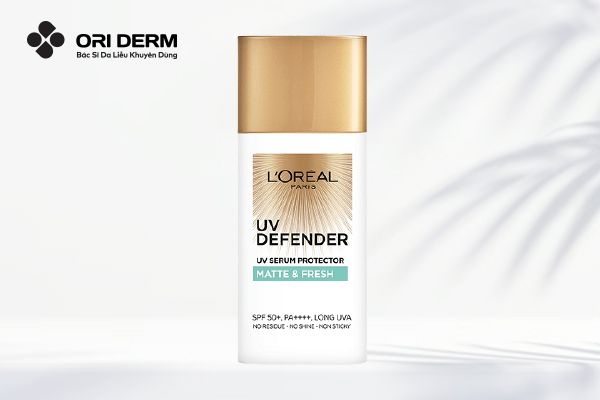 Kem chống nắng cho da dầu mụn, nhạy cảm L’Oreal UV Defender Matte & Fresh UV Serum Protector SPF50+