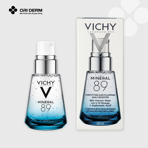 Bao bì serum cấp ẩm phục hồi da Vichy Mineral 89 30ml
