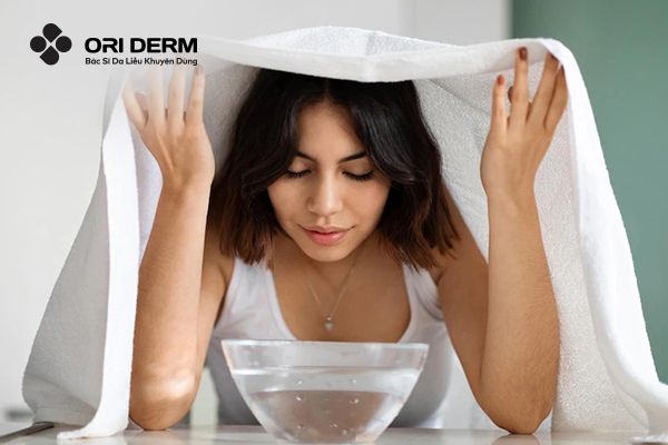 Cách trị mụn đầu đen bằng xông hơi