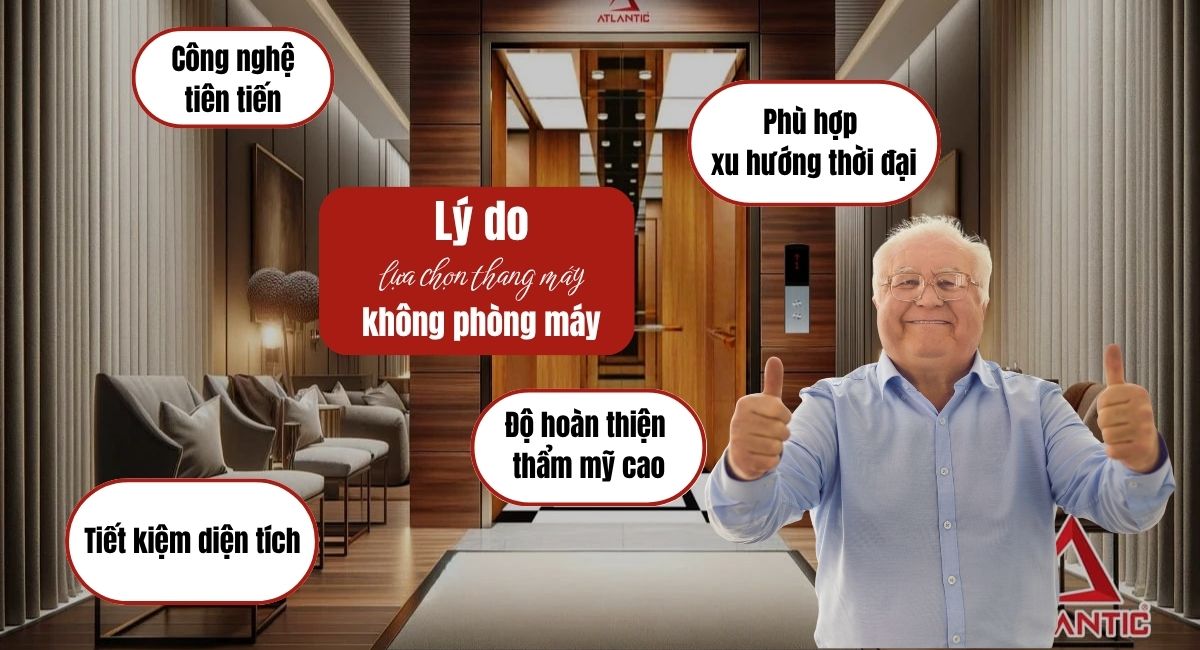 Những yếu tố khiến thang máy không phòng máy được ưa chuộng