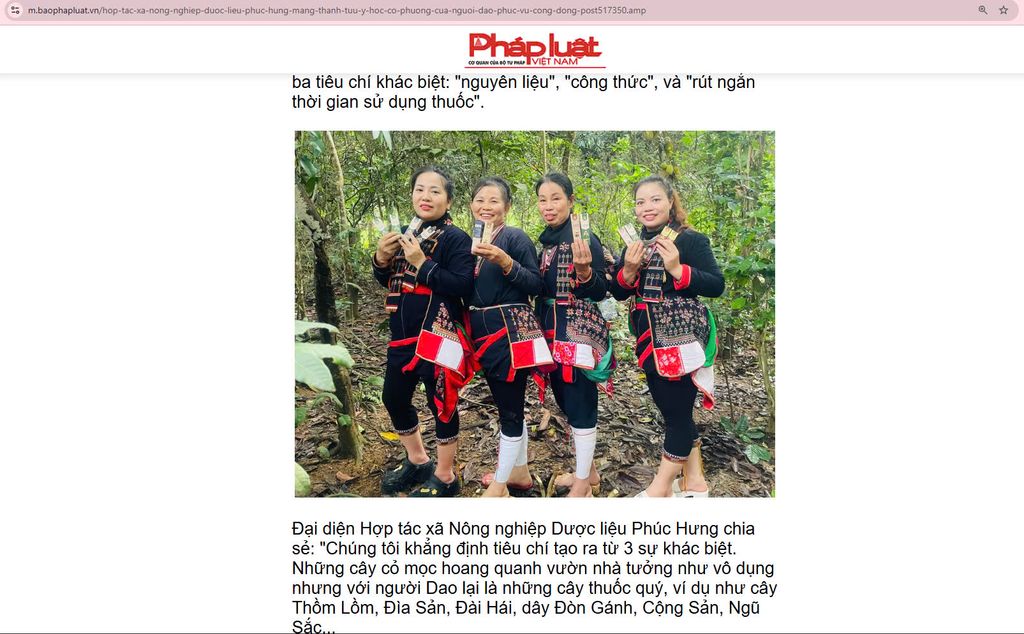 BÁO PHÁP LUẬT viết về Triệu Minh