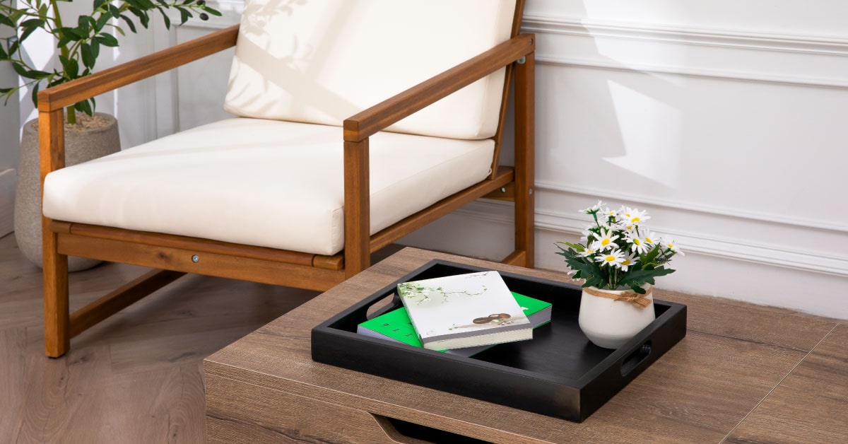 Combo 2 bộ Khay Gỗ Chữ Nhật - Madera Accent Tray
