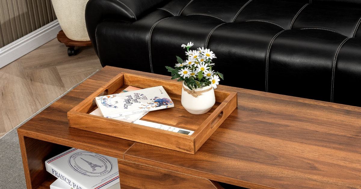 Combo 2 bộ Khay Gỗ Chữ Nhật - Madera Accent Tray