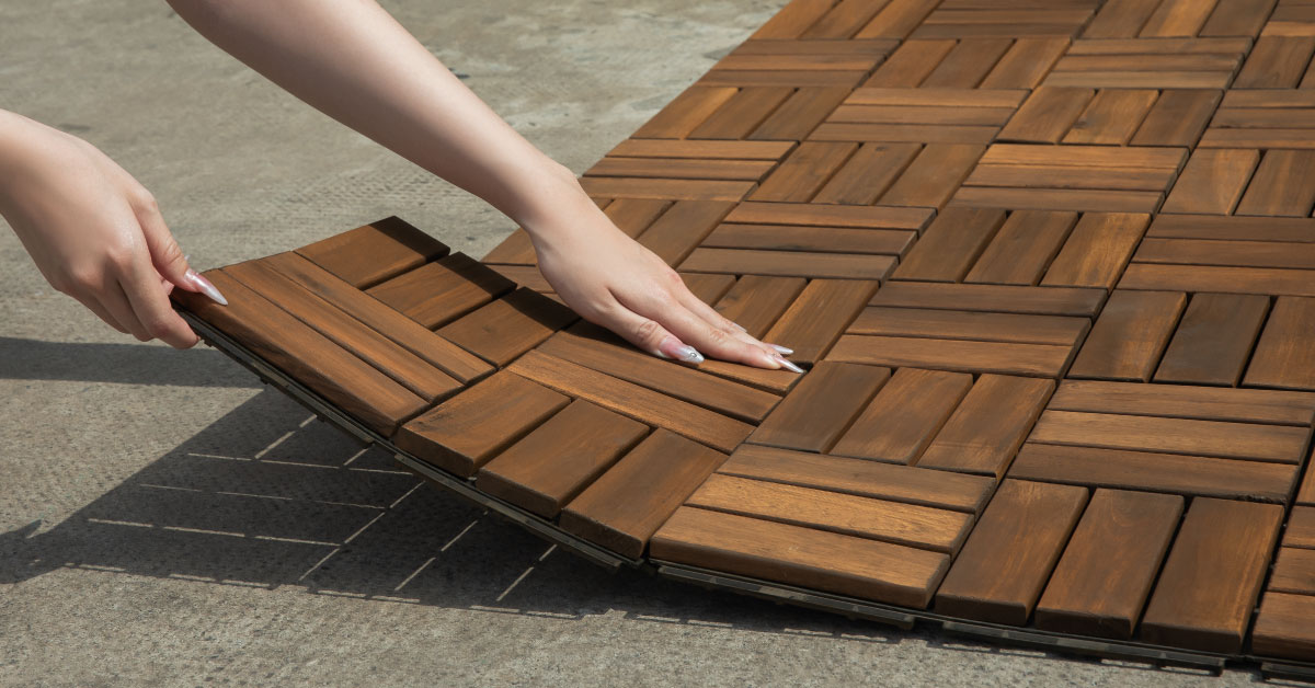 Vỉ Gỗ Lót Sàn 12 Nan Đế Thấp - Square Joint Floor Decking 12 Slats