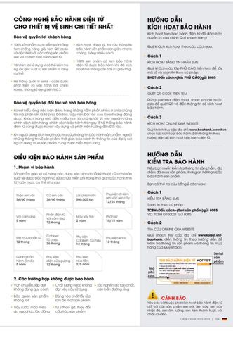 Chính sách bảo hành sản phẩm Korest