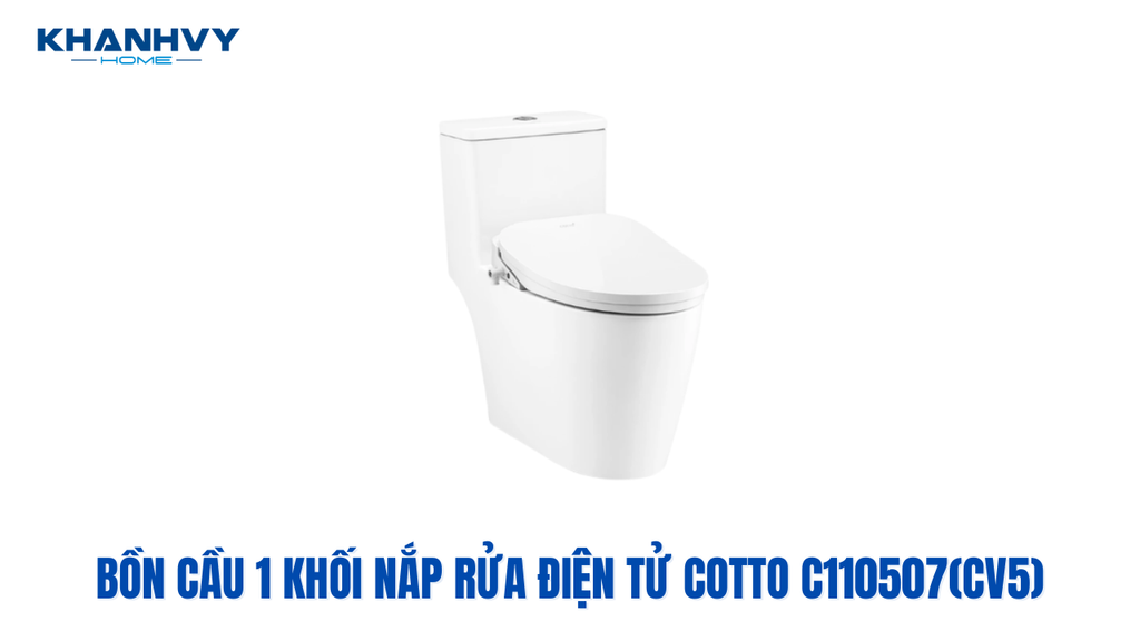 Mẫu bồn cầu 1 khối nắp rửa điện tử Cotto C110507(CV5)