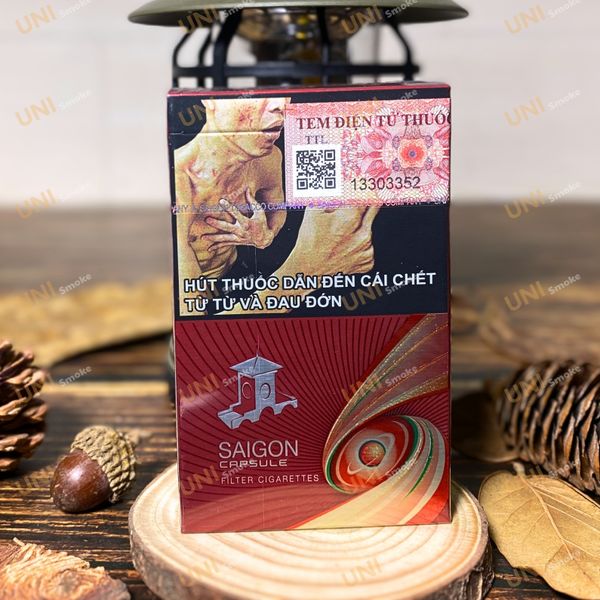 Mặt Sau Thuốc Saigon Capsule Peach Bấm Đào The