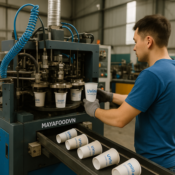 Xưởng in cốc giấy công suất lớn tại Hà Nội