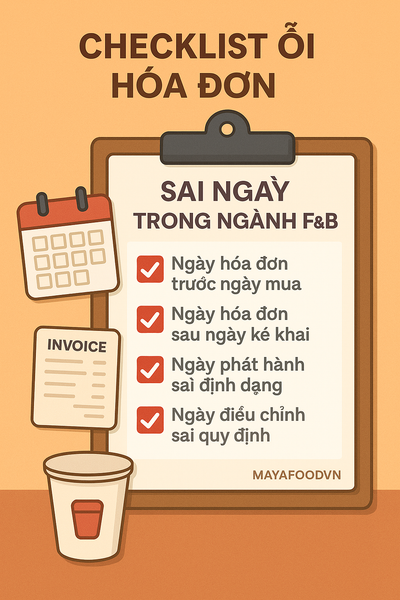 Checklist lỗi hóa đơn sai ngày trong ngành F&B