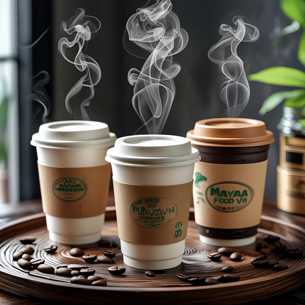 cốc giấy giữ nhiệt Mayafoodvn thay thế cốc nhựa nắp mới