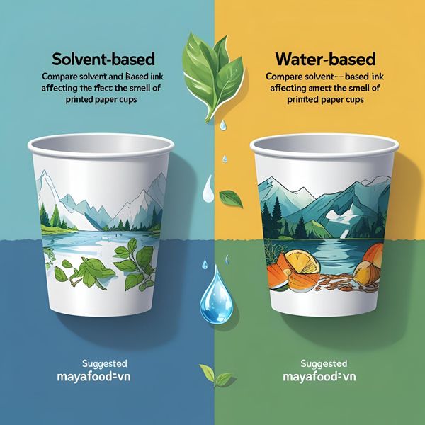so sánh mực in kém chất lượng và mực in an toàn cho cốc giấy miền Bắc
