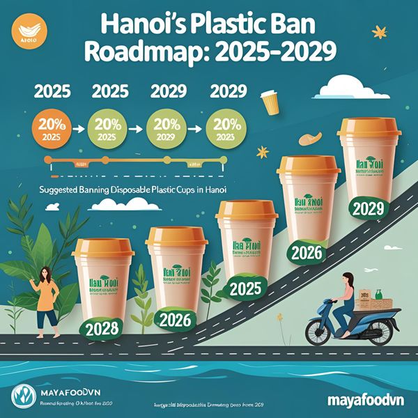 lộ trình cấm cốc nhựa dùng một lần tại Hà Nội từ 2026