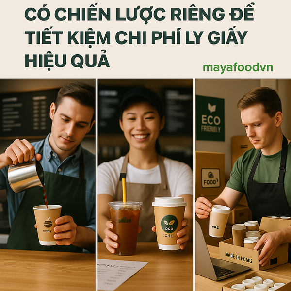 Chủ quán F&B tối ưu chi phí ly giấy ở TP.HCM bằng cách chọn size bán chạy