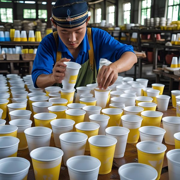 Sự cố khi dùng cốc nhựa bị móp và tràn nước khi vận chuyển.