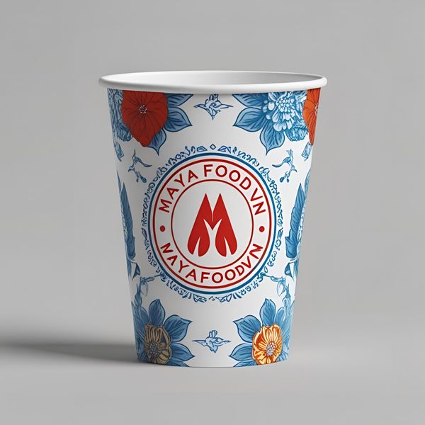 cốc giấy tràn viền in toàn bộ bề mặt tại Hà Nội do MayaFoodVN thực hiện