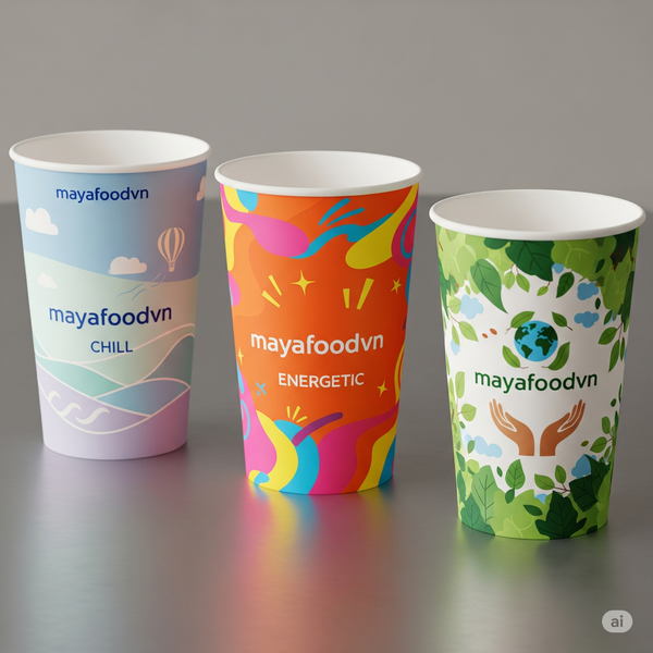mẫu cốc giấy đẹp giúp nhận diện thương hiệu F&B