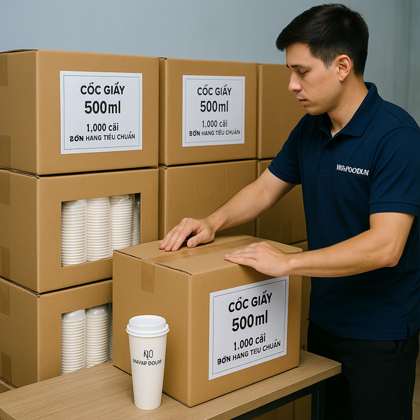 Đơn hàng in cốc giấy tiêu chuẩn giao trong 2–4 ngày