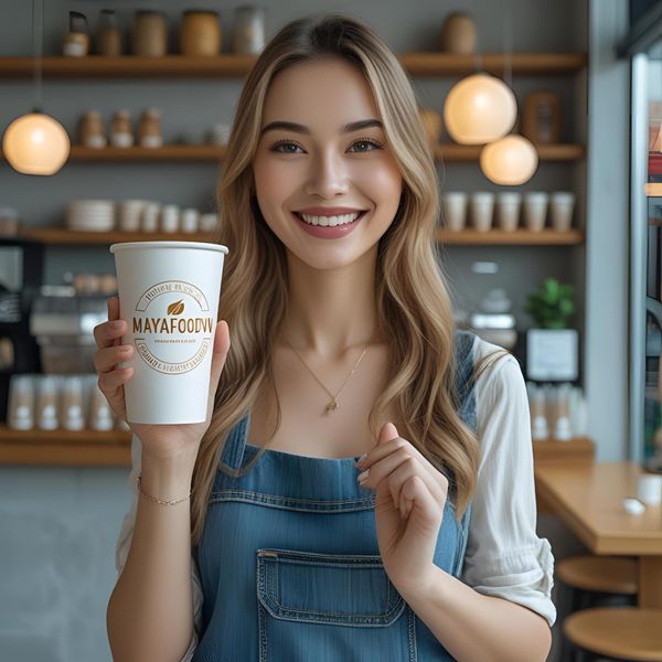 Cốc giấy không mùi từ Mayafoodvn tạo cảm giác sạch sẽ và an toàn khi thưởng thức.