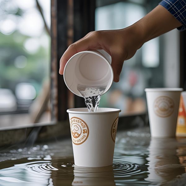 cốc giấy bị nhòe chữ khi đựng nước nóng tại Hà Nội