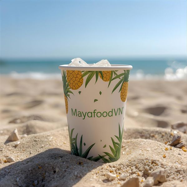 cốc giấy hoa lá nhiệt đới Hà Nội