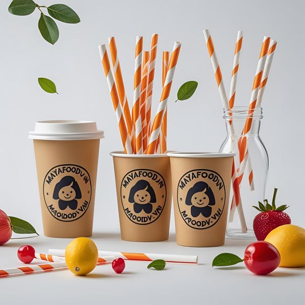 Ống hút in logo vừa tiết kiệm chi phí quảng cáo vừa tăng nhận diện thương hiệu.