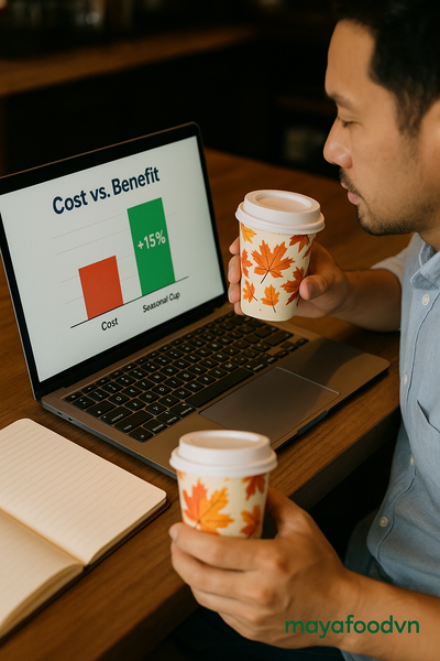 So sánh chi phí và hiệu quả khi đặt ly giấy theo mùa cho quán F&B tại TP.HCM