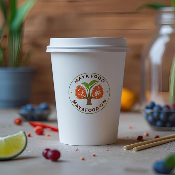 logo in lệch hoặc mờ viền trên cốc giấy miền Bắc