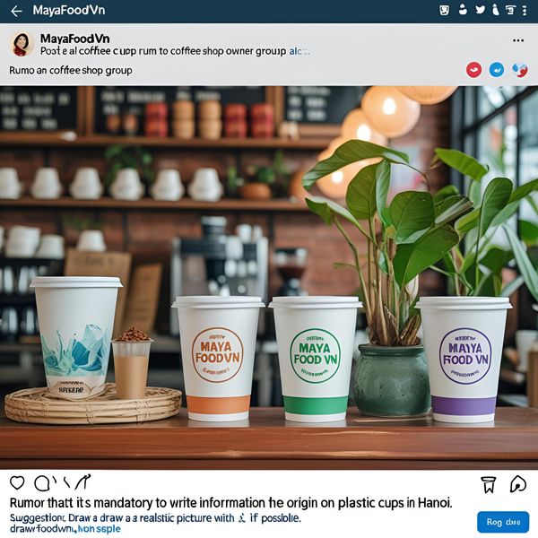 tin đồn bắt buộc ghi thông tin nguồn gốc trên cốc nhựa tại Hà Nội