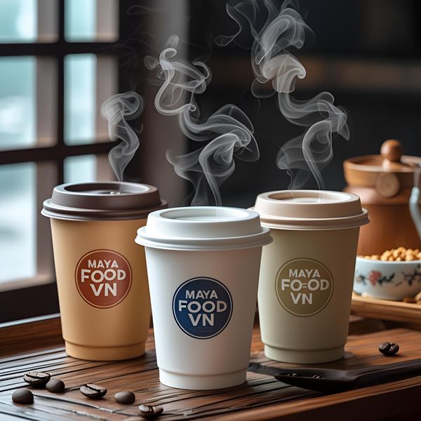 Mayafoodvn cung cấp cốc giấy Hà Nội in logo chất lượng cao cho quán cà phê