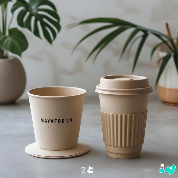 Cốc giấy in logo Mayafoodvn giúp xây dựng thương hiệu F&B chuyên nghiệp tại Hà Nội.