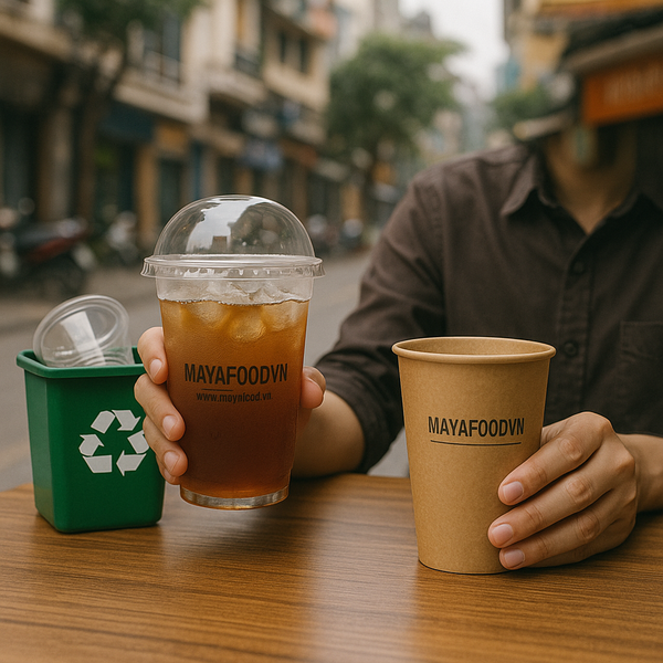 so sánh cốc nhựa mỏng và cốc nhựa dày trong quán trà sữa Hà Nội