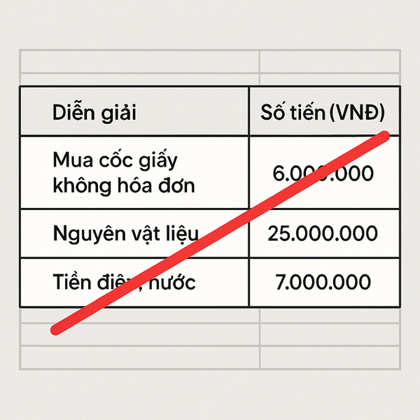 Chi phí mua cốc giấy không hóa đơn tại Hà Nội có thể bị loại khi quyết toán thuế