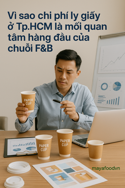 Chủ quán F&B tại TP.HCM phân tích chi phí ly giấy trong kế hoạch kinh doanh