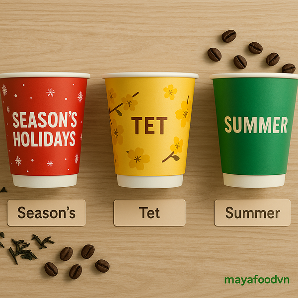 Các loại ly giấy theo mùa phổ biến tại TP.HCM: Noel, Tết, mùa hè
