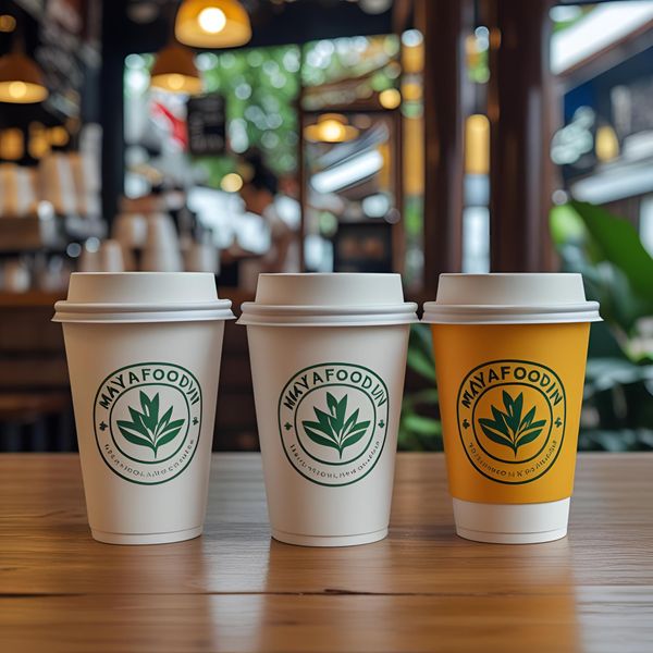 cốc nhựa và cốc giấy tráng PLA in logo Mayafoodvn tại Hà Nội