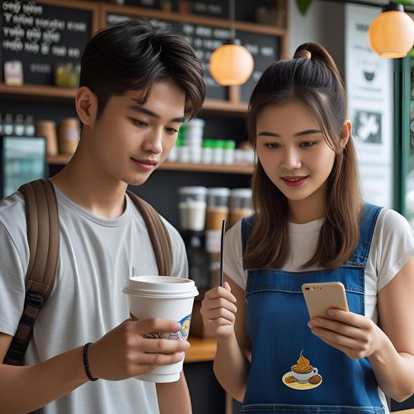 khách hàng Hà Nội sử dụng cốc PLA thân thiện môi trường