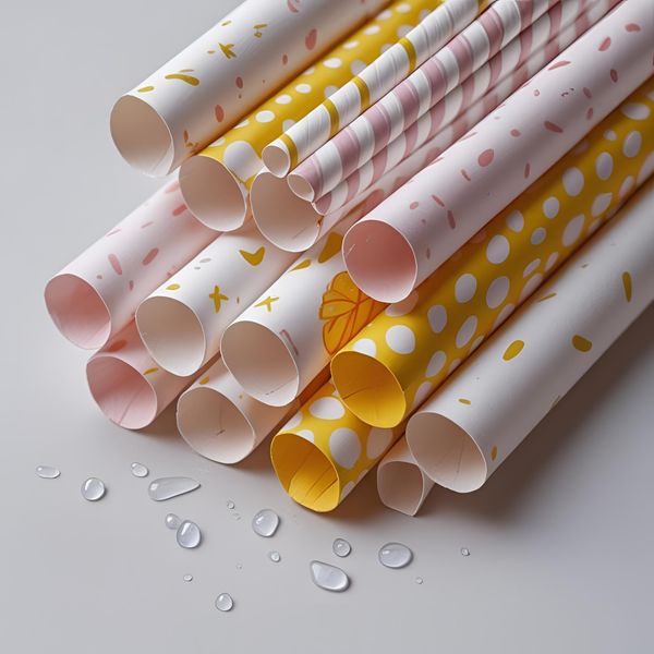 ống hút giấy thân thiện môi trường nhiều màu sắc