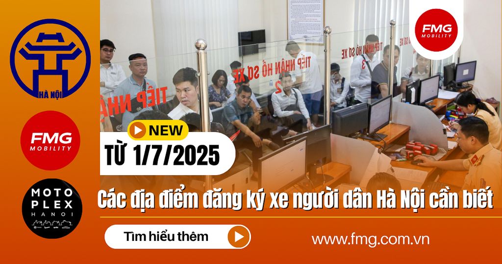 Các địa điểm đăng ký xe tại thành thành phố Hà Nội