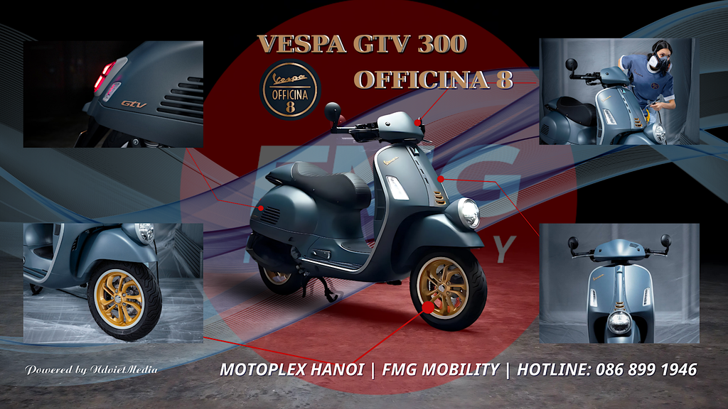 Giá lăn bánh Vespa GTV 300 Officina 8 giá bao nhiêu