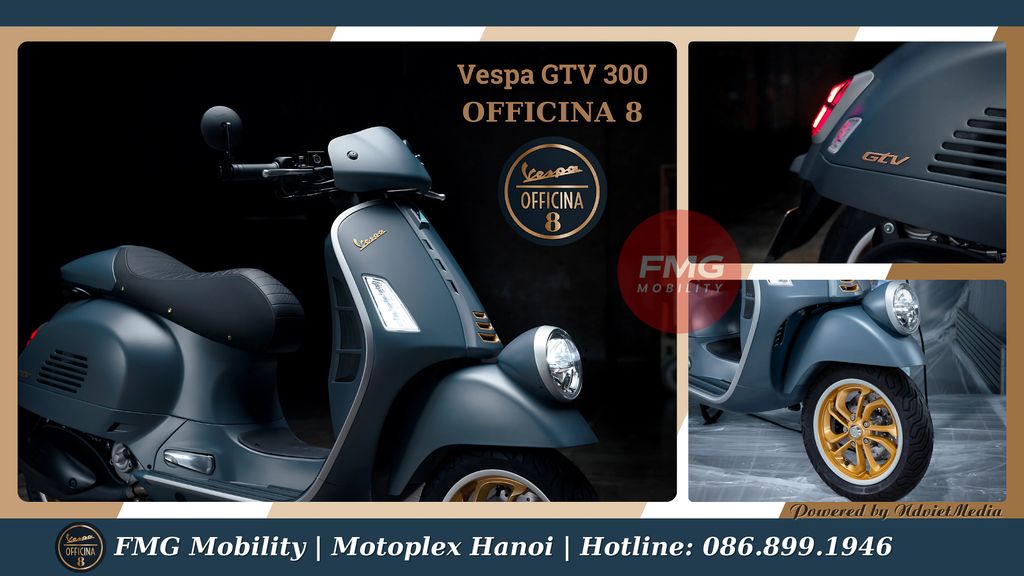 Vespa GTV 300 Officina 8: đậm chất di sản và phong thái hiện đại
