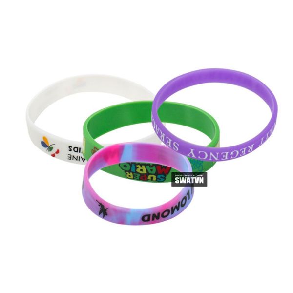 vòng tay cao su in logo