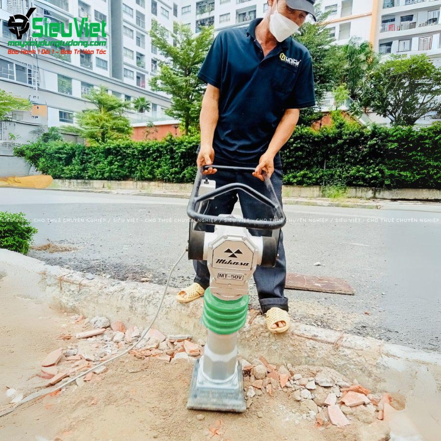 Máy đầm cóc cho thuê