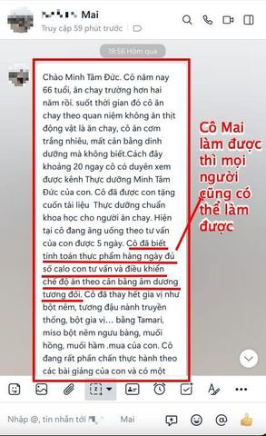 Cô Mai 66 tuổi