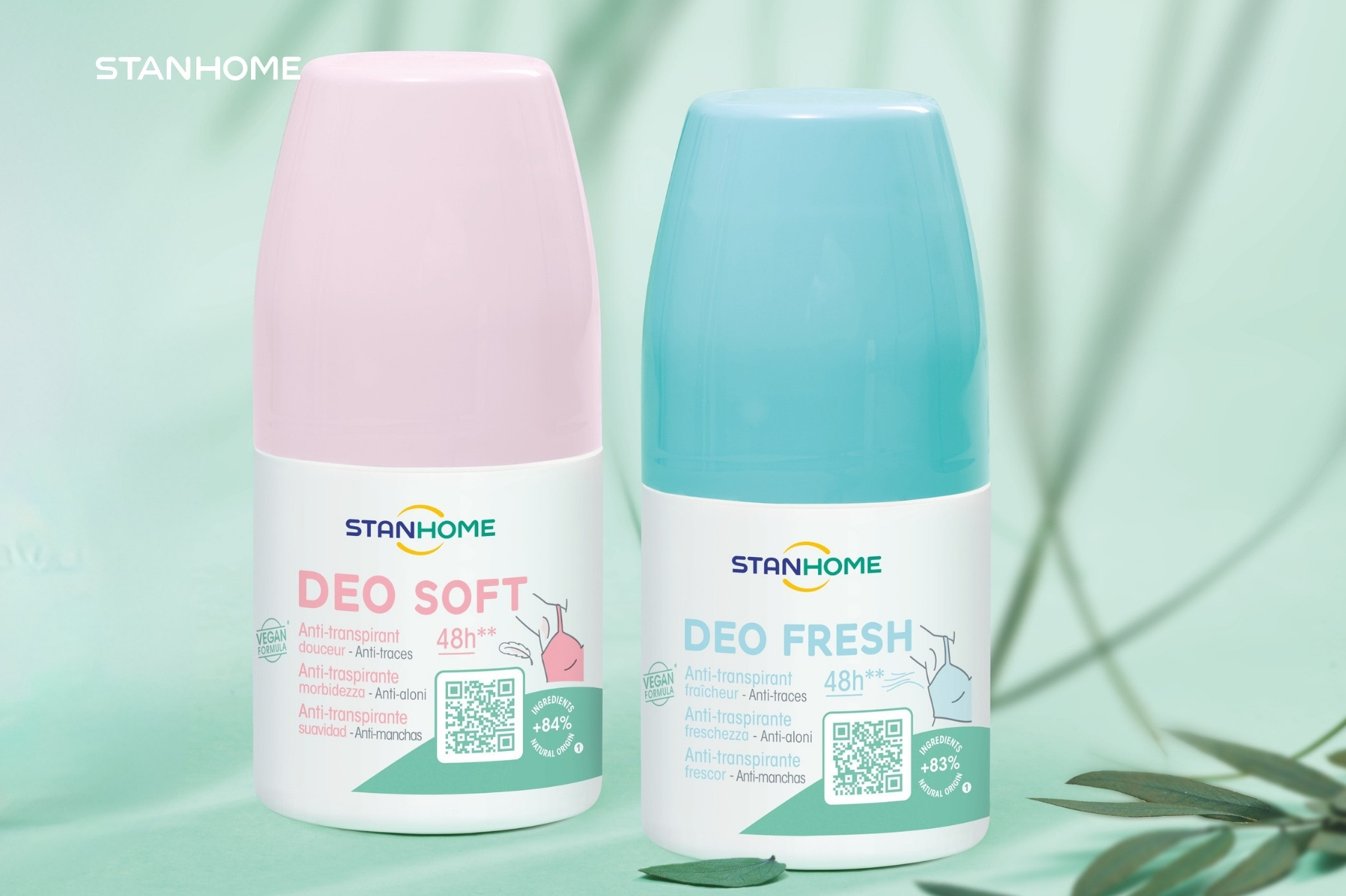 Lăn khử mùi không cồn Stanhome Deo Soft và Deo Fresh chứa muối nhôm an toàn Aluminum Chlorohydrate