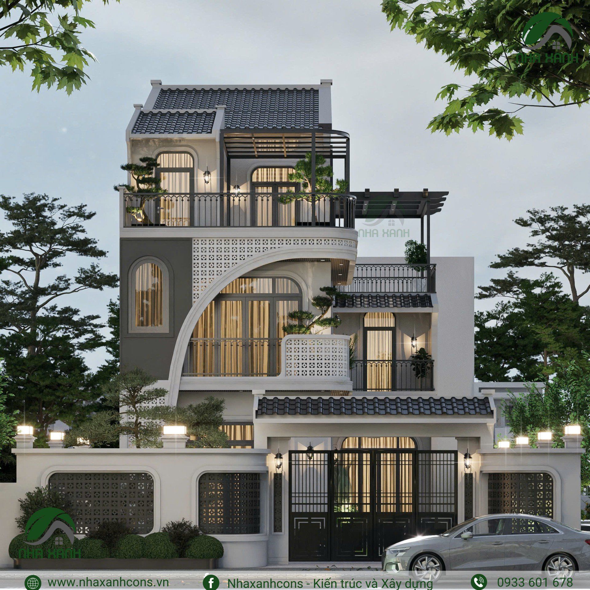 Thiết kế biệt thự phong cách indochine 3 tầng - Sự kết hợp hoàn hảo giữa vẻ đẹp cổ điển và hiện đại Thiết kế biệt thự phong cách indochine 3 tầng - Sự kết hợp hoàn hảo giữa vẻ đẹp cổ điển và hiện đại